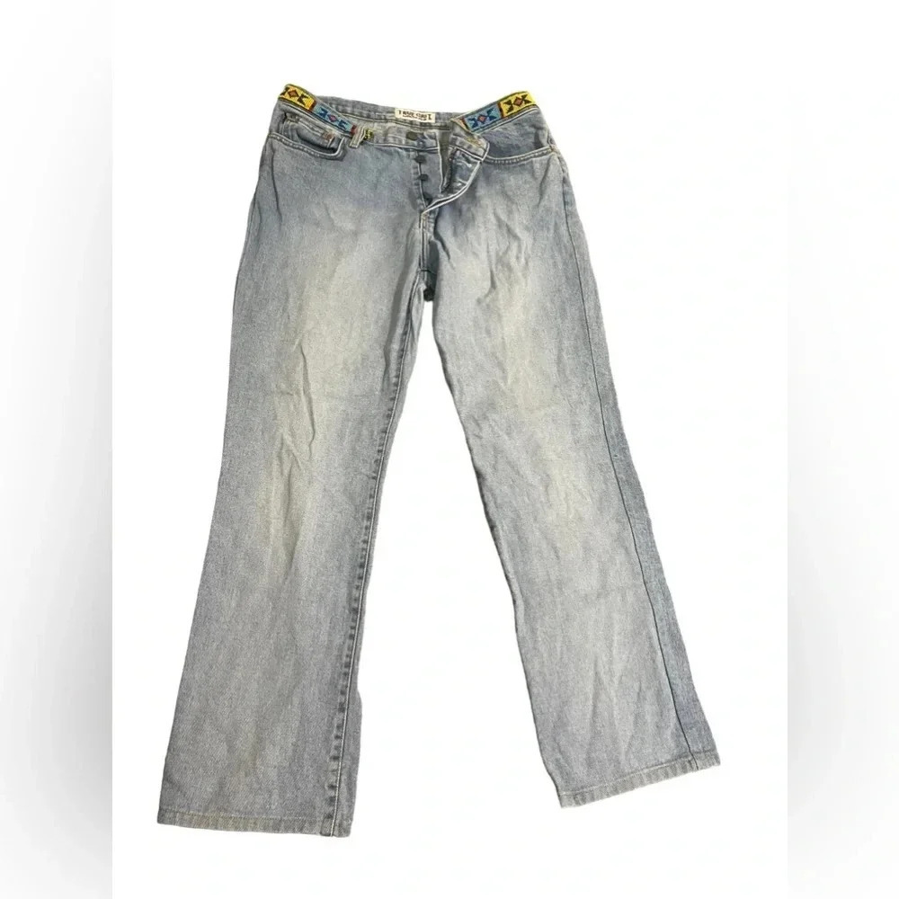 👖✨Vintage True Grit‎ Beaded Waist Straight Leg Jeans Sz 12✨